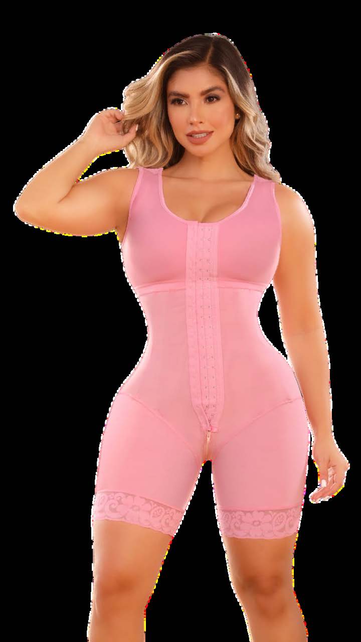 Faja Reloj de arena con bra — Pink